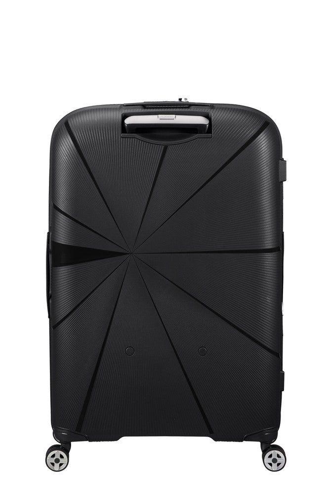 American Tourister StarVibe utvidbar stor koffert 77 cm Svart-Harde kofferter-BagBrokers