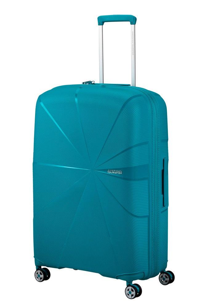 American Tourister StarVibe utvidbar stor koffert 77 cm Verdigris-Harde kofferter-BagBrokers