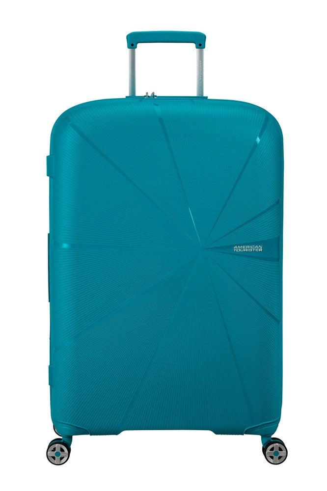American Tourister StarVibe utvidbar stor koffert 77 cm Verdigris-Harde kofferter-BagBrokers