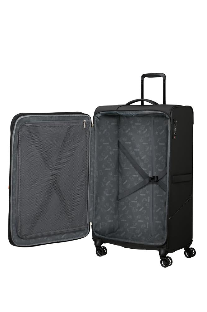 American Tourister SummerRide utvidbar stor koffert 80 cm Black-Myke kofferter-BagBrokers