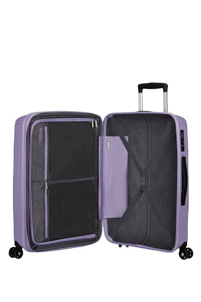 American Tourister Sunside utvidbar medium koffert 68 cm Lavender Purple-Harde kofferter-BagBrokers