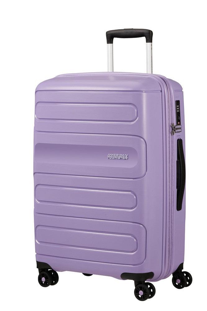American Tourister Sunside utvidbar medium koffert 68 cm Lavender Purple-Harde kofferter-BagBrokers