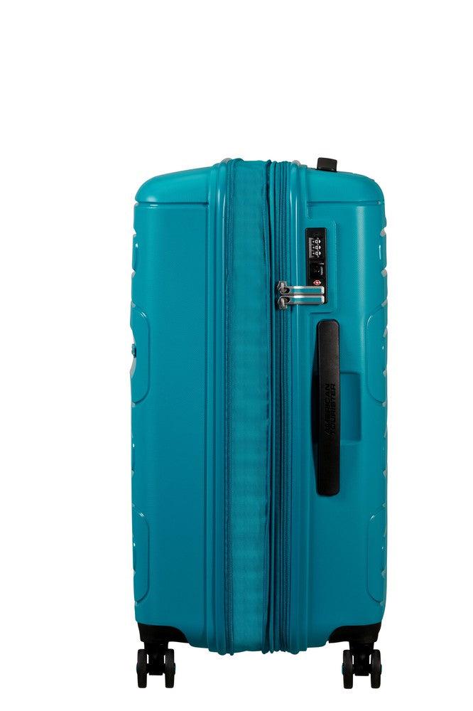 American Tourister Sunside utvidbar medium koffert 68 cm Totally Teal-Harde kofferter-BagBrokers