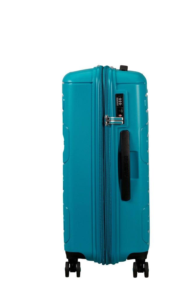 American Tourister Sunside utvidbar medium koffert 68 cm Totally Teal-Harde kofferter-BagBrokers