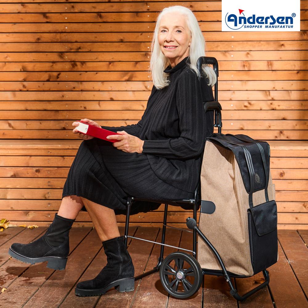 Andersen Komfort Senta 2.0 Trillebag med Stol 49 Liter Sand-Bagger-BagBrokers