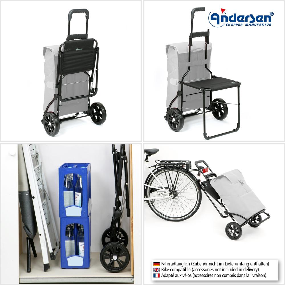 Andersen Komfort Senta 2.0 Trillebag med Stol 49 Liter Sand-Bagger-BagBrokers