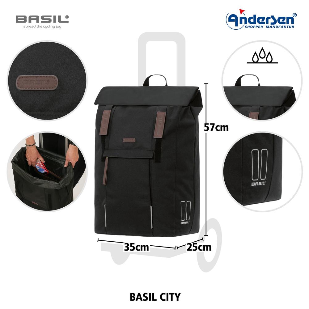 Andersen Royal Shopper Basil 50 Liter Trillebag Svart-Bagger-BagBrokers