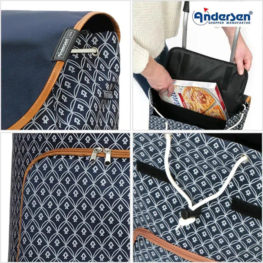 Andersen Royal Shopper FAMKE Trillebag 47 Liter Blå-Bagger-BagBrokers