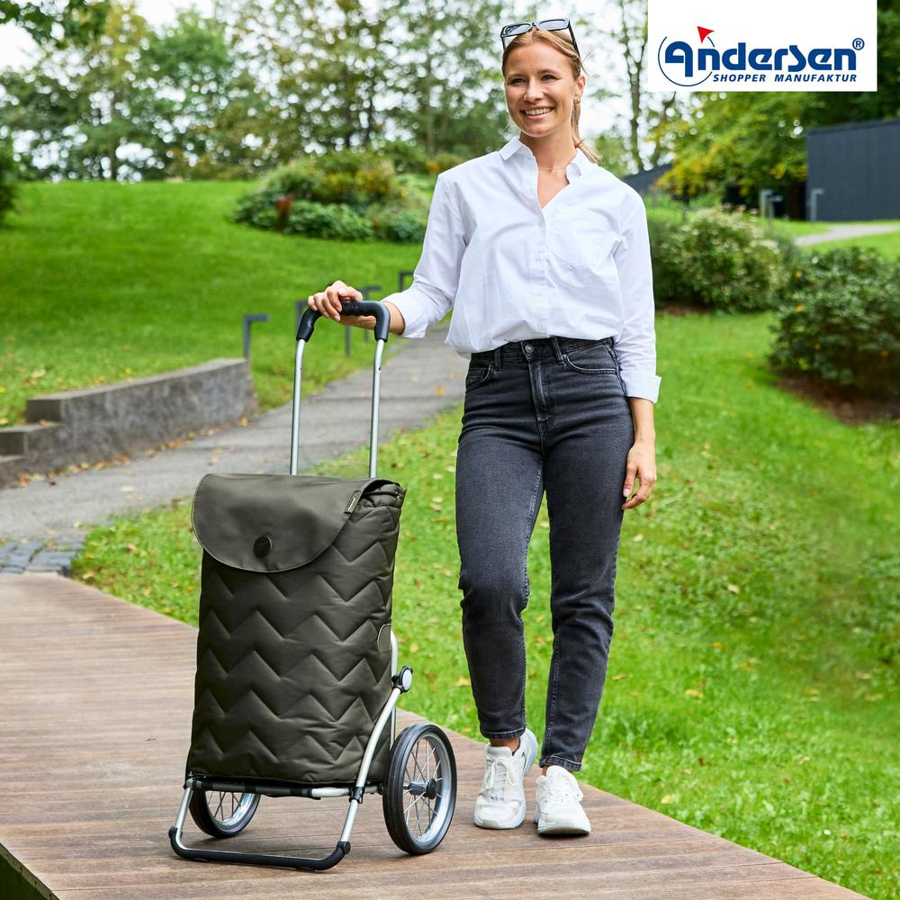 Andersen Royal Shopper HILMA 45 Liter Trillebag Oliven-Bagger-BagBrokers