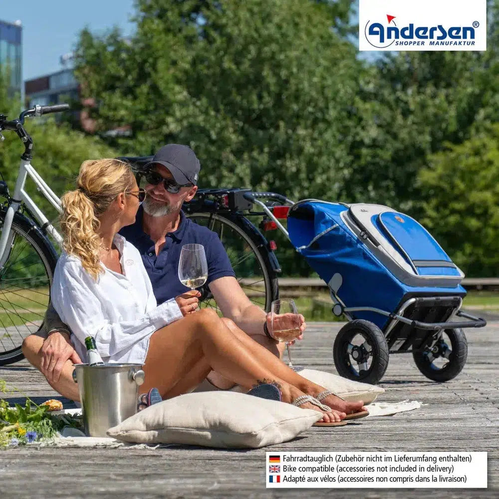 Andersen Royal Shopper Hydro 2.1 XL 29 cm Luftdekk med kulelager Blå-Trillevogn-BagBrokers