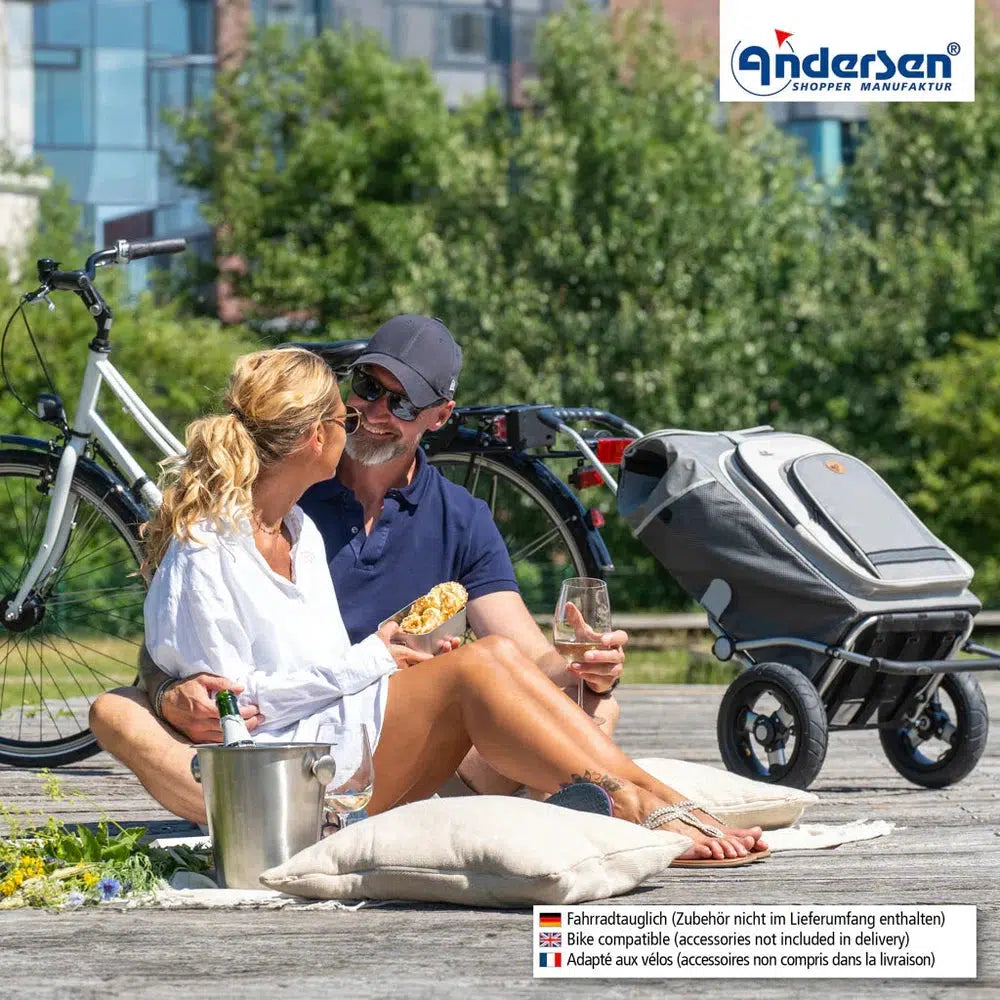 Andersen Royal Shopper Hydro 2.1 XL 29 cm Luftdekk med kulelager Grå-Trillevogn-BagBrokers