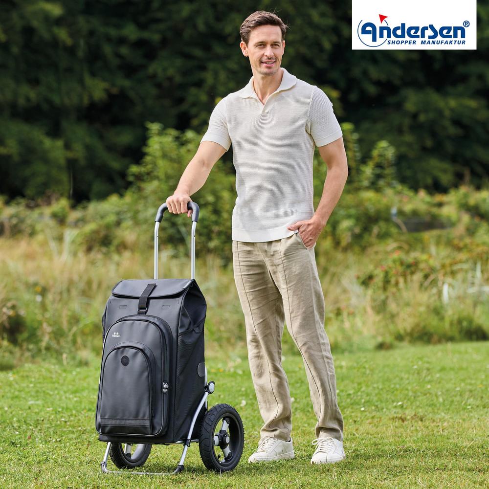 Andersen Royal Shopper Hydro 3.0 XL 29 cm Luftdekk med kulelager 62 Liter Svart-Trillevogn-BagBrokers