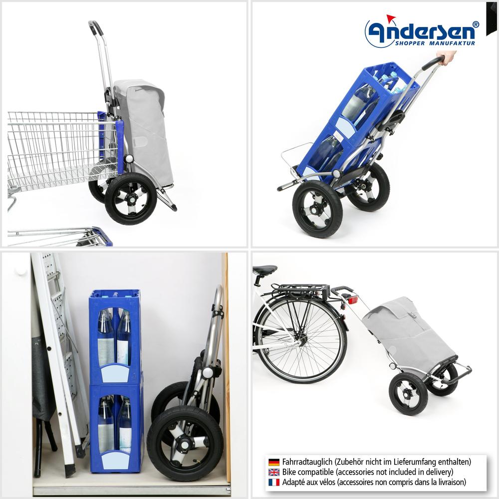 Andersen Royal Shopper Hydro 3.0 XL 29 cm Luftdekk med kulelager 62 Liter Svart-Trillevogn-BagBrokers