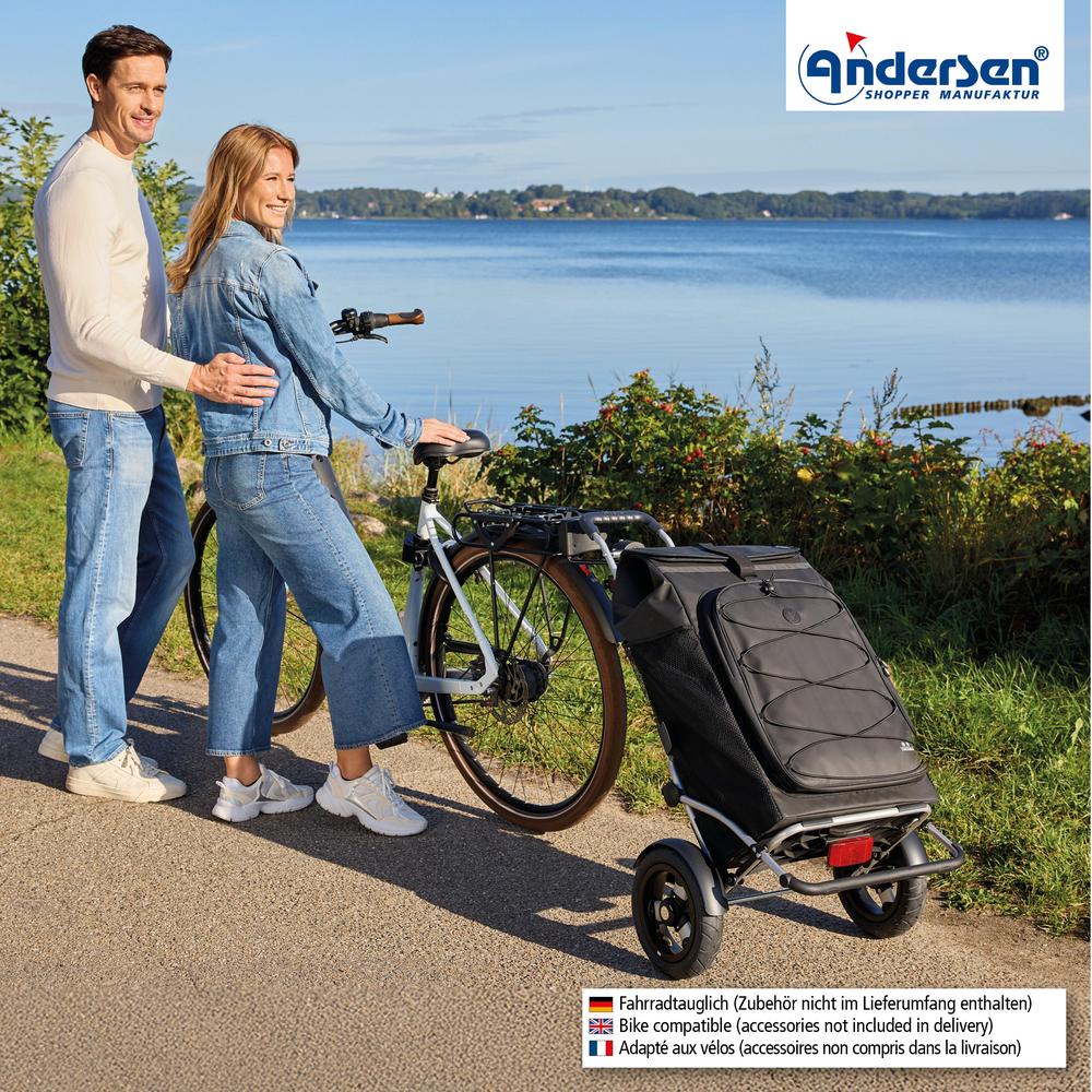 Andersen Royal Shopper Plus FADO 3.0 Luftdekk med kulelager 74 Liter Svart-Trillevogn-BagBrokers