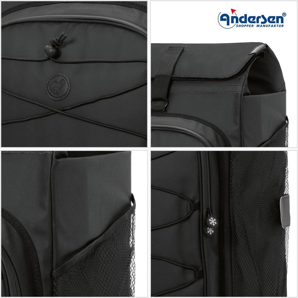 Andersen Royal Shopper Plus FADO 3.0 Luftdekk med kulelager 74 Liter Svart-Trillevogn-BagBrokers