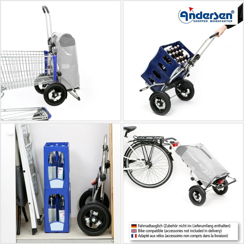 Andersen Royal Shopper Plus FADO 3.0 Luftdekk med kulelager 74 Liter Oliven-Trillevogn-BagBrokers