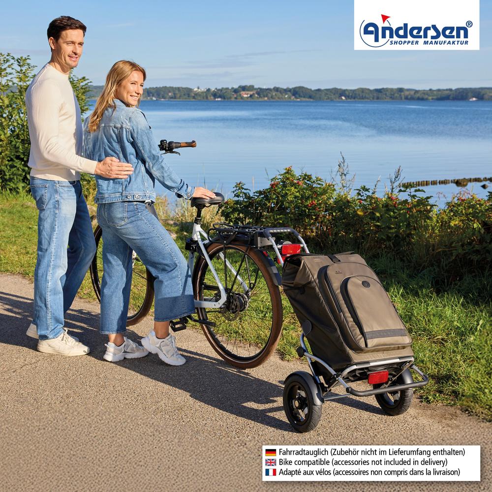 Andersen Royal Shopper Plus HYDRO 3.0 Luftdekk med kulelager 62 Liter Oliven-Trillevogn-BagBrokers