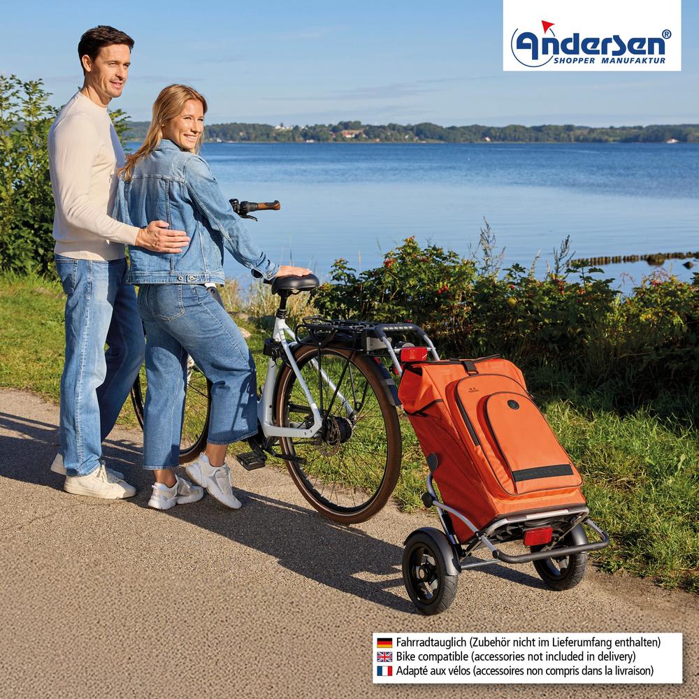 Andersen Royal Shopper Plus HYDRO 3.0 Luftdekk med kulelager 62 Liter Orange-Trillevogn-BagBrokers