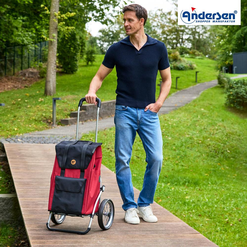 Andersen Royal Shopper Senta 2.0 49 Liter Trillebag Rød-Bagger-BagBrokers