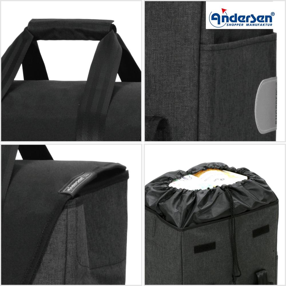 Andersen Royal Shopper Senta 2.0 49 Liter Trillebag Svart 3,7 kg-Bagger-BagBrokers