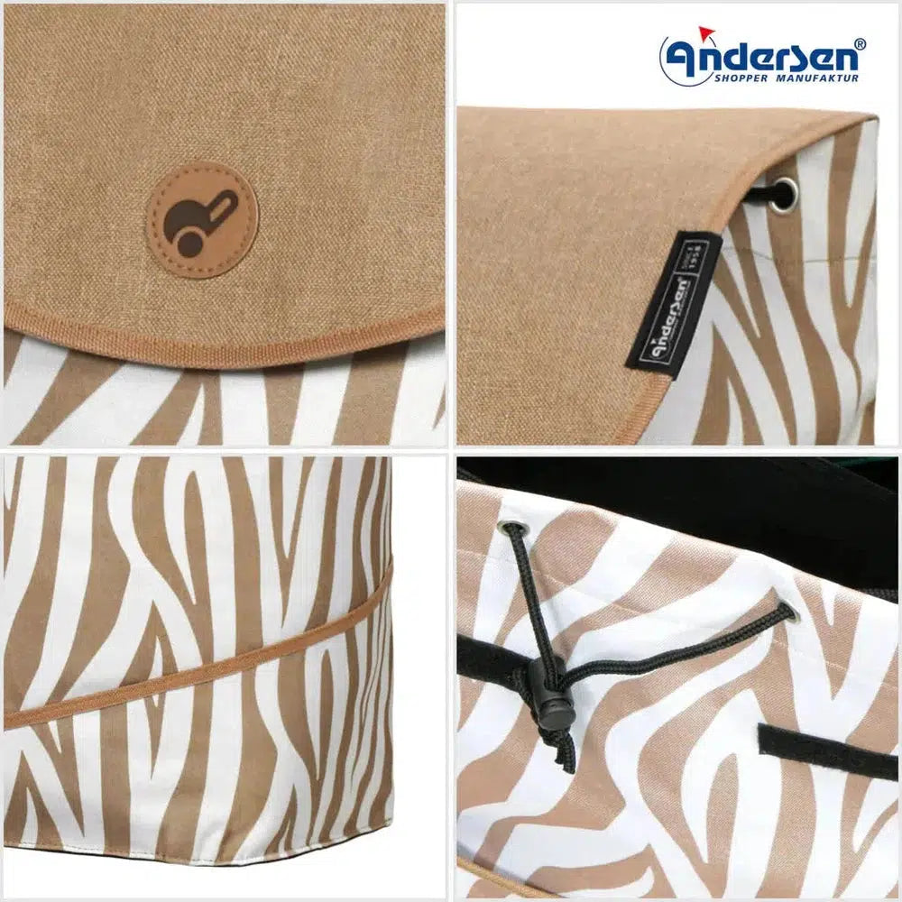 Andersen Royal Shopper TYRA Trillebag 46 Liter ZEBRA-Bagger-BagBrokers