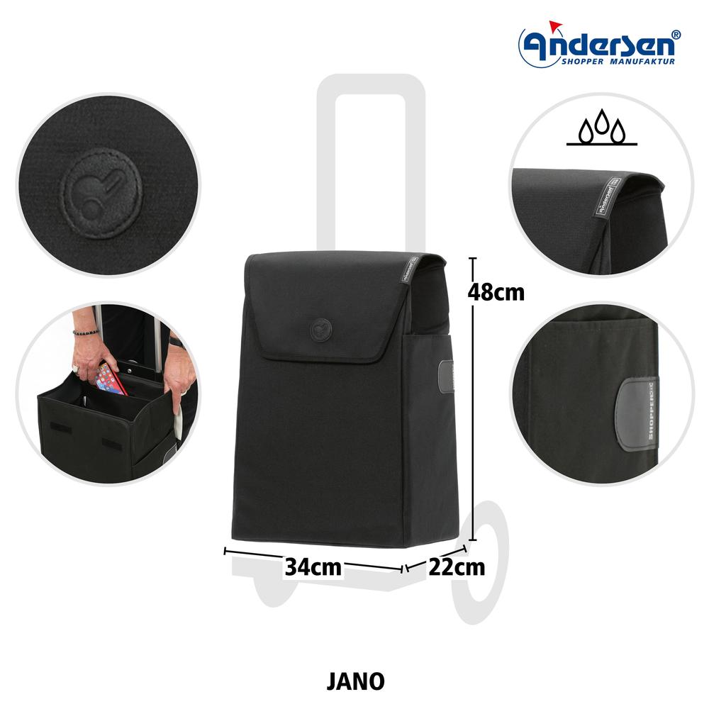Andersen Scala Shopper Plus JANO 36 Liter Svart-Bagger-BagBrokers