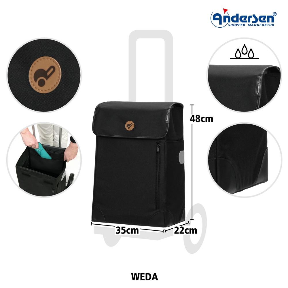 Andersen Scala Shopper Plus WEDA 36 Liter Svart-Bagger-BagBrokers