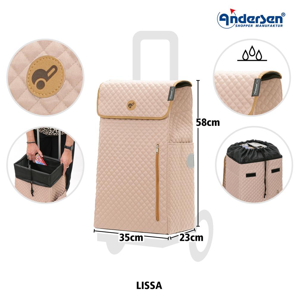 Andersen Shopper Alu star Trillebag 43 Liter LISSA Sand-Bagger-BagBrokers