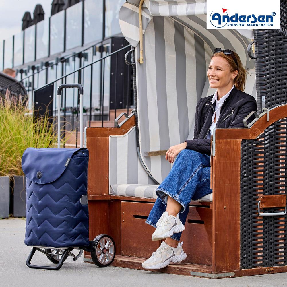 Andersen Shopper Alu star Trillebag 45 Liter HILMA Blå-Bagger-BagBrokers