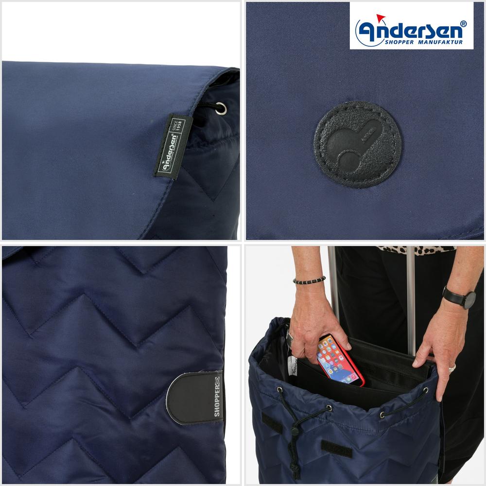 Andersen Shopper Alu star Trillebag 45 Liter HILMA Blå-Bagger-BagBrokers