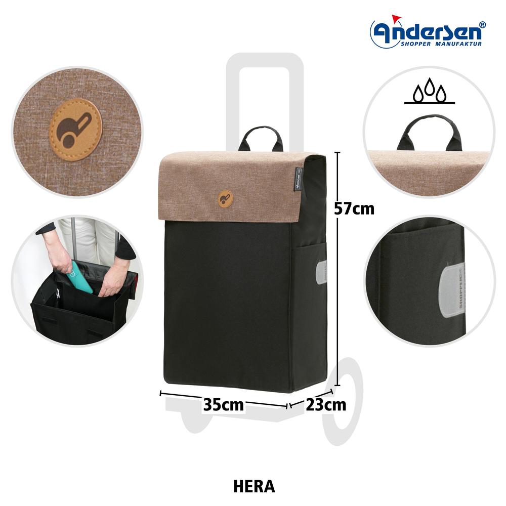 Andersen Shopper Alu star Trillebag 47 Liter HERA Sand-Bagger-BagBrokers
