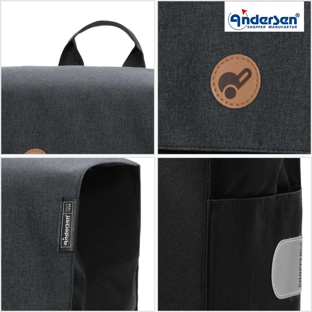Andersen Shopper Alu star Trillebag 47 Liter HERA Svart-Bagger-BagBrokers
