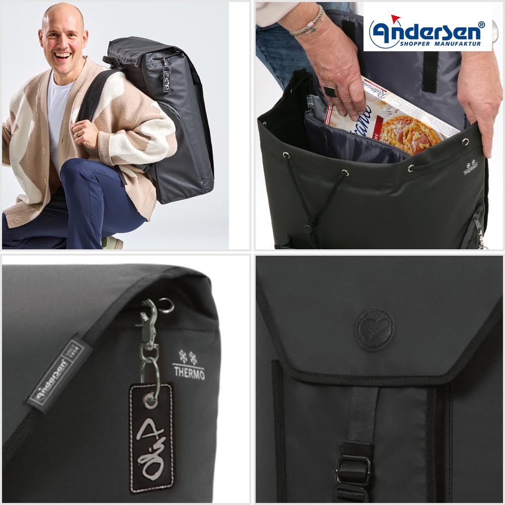 Andersen Shopper Alu star Trillebag 50 Liter OLI.P 3.0 Svart-Bagger-BagBrokers