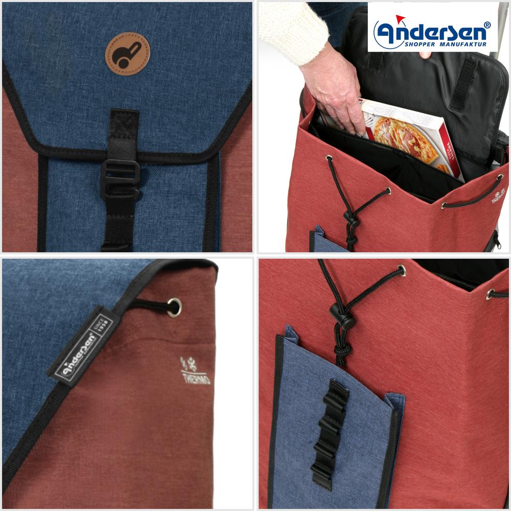 Andersen Shopper Alu star Trillebag Oli P Blue 50 Liter-Bagger-BagBrokers