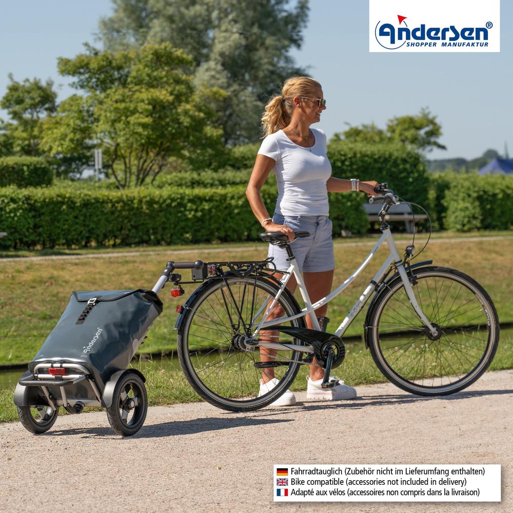 Andersen Tura Shopper ORTLIEB 29 cm Luftdekk med kulelager 49 Liter Antrasitt-Trillevogn-BagBrokers