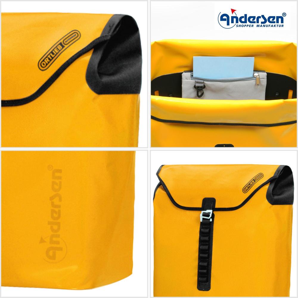 Andersen Tura Shopper ORTLIEB 29 cm Luftdekk med kulelager 49 Liter Gul-Trillevogn-BagBrokers