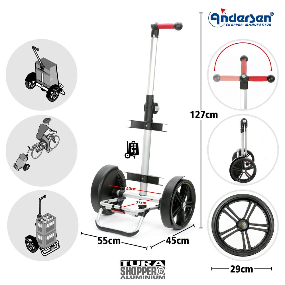 Andersen Tura Shopper ORTLIEB 29 cm Luftdekk med kulelager 49 Liter Gul-Trillevogn-BagBrokers