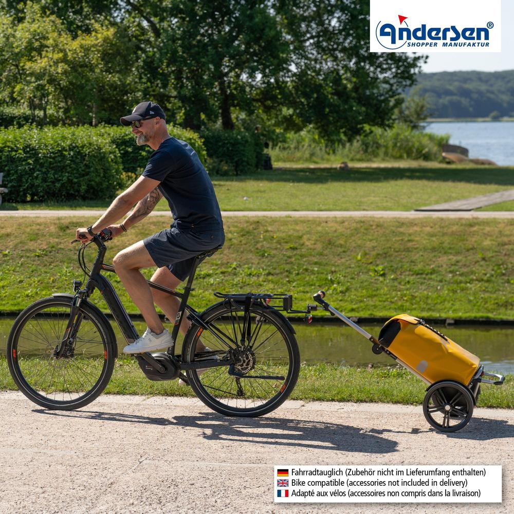 Andersen Tura Shopper ORTLIEB 29 cm Luftdekk med kulelager 49 Liter Gul-Trillevogn-BagBrokers