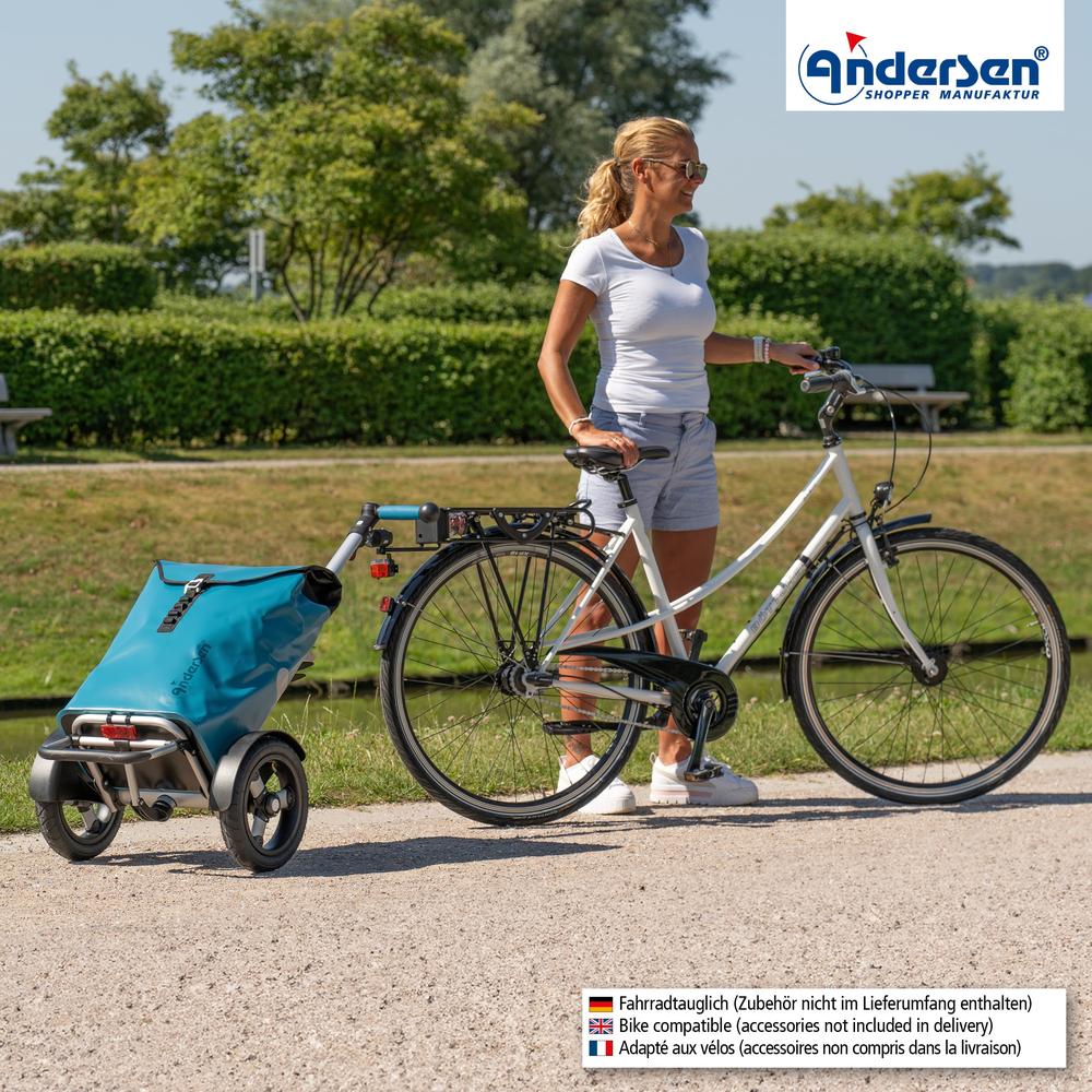 Andersen Tura Shopper ORTLIEB 29 cm Luftdekk med kulelager 49 Liter Petroleumsblå-Trillevogn-BagBrokers