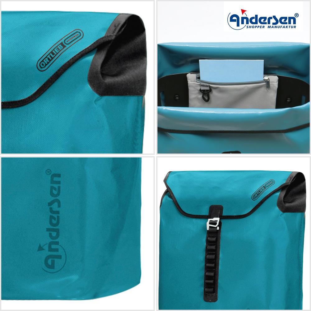 Andersen Tura Shopper ORTLIEB 29 cm Luftdekk med kulelager 49 Liter Petroleumsblå-Trillevogn-BagBrokers
