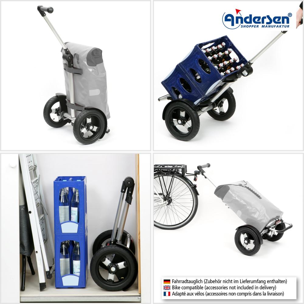 Andersen Tura Shopper ORTLIEB 29 cm Luftdekk med kulelager 49 Liter Petroleumsblå-Trillevogn-BagBrokers
