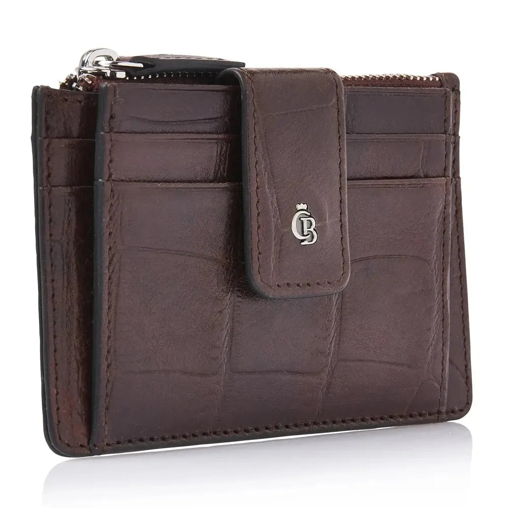 Castelijn & Beerens 7 Card Mini Wallet RFID Mocca-Lommebok/ Kortholder-BagBrokers
