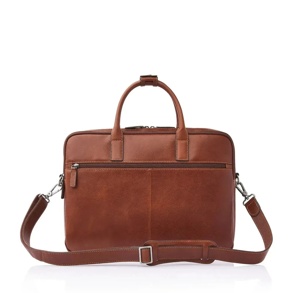 Castelijn & Beerens Laptop-veske med 2 rom 15,6" RFID Light Brown-Veske-BagBrokers