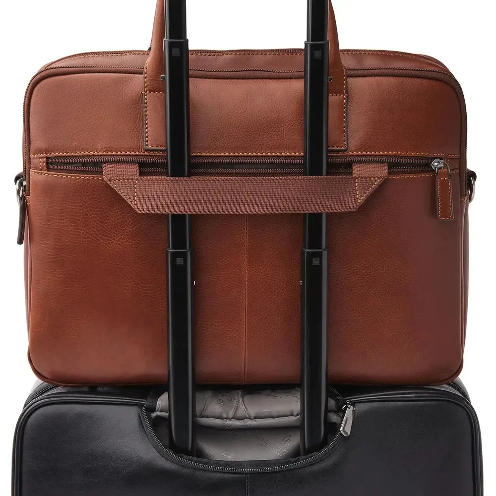 Castelijn & Beerens Laptop-veske med 2 rom 15,6" RFID Light Brown-Veske-BagBrokers