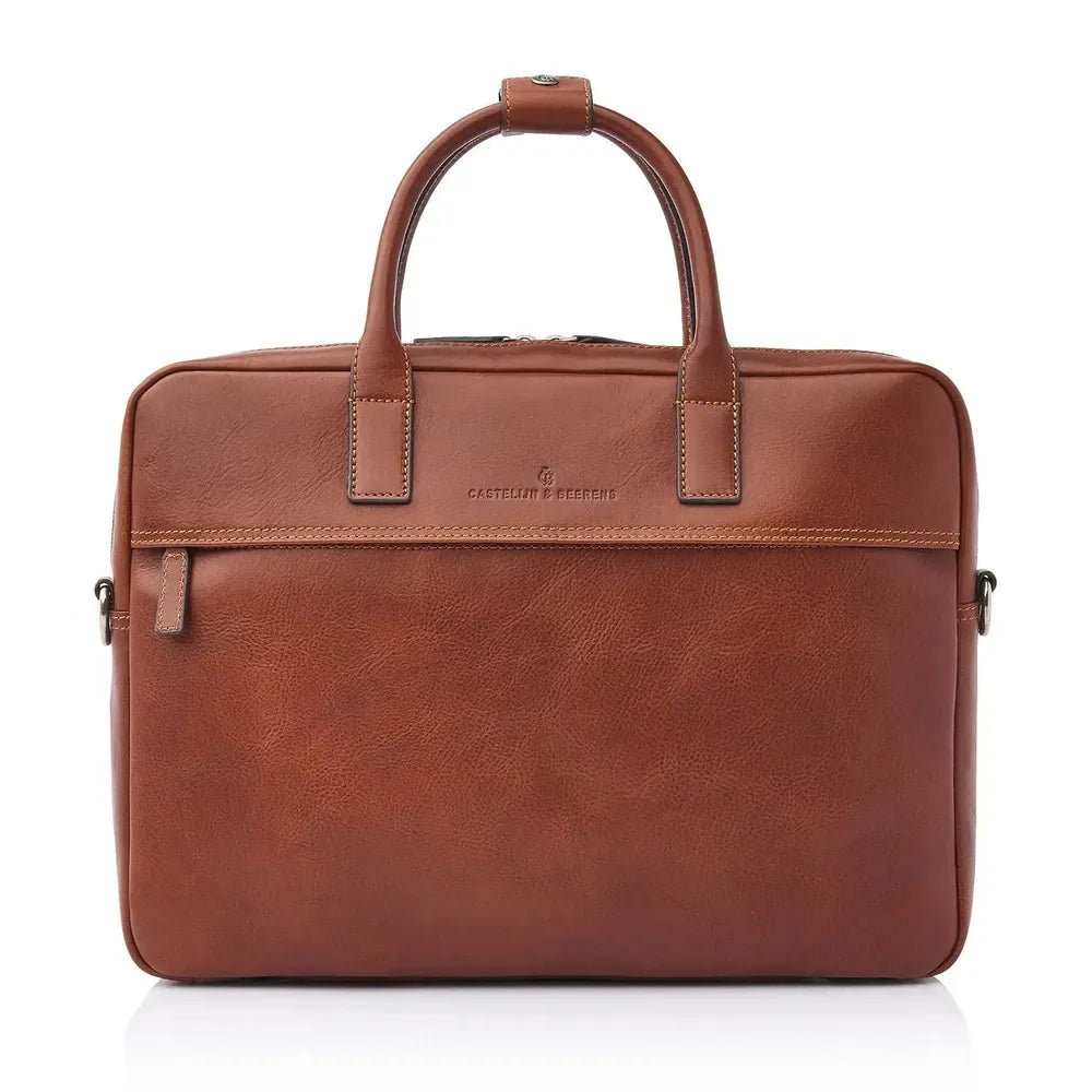 Castelijn & Beerens Laptop-veske med 2 rom 15,6" RFID Light Brown-Veske-BagBrokers