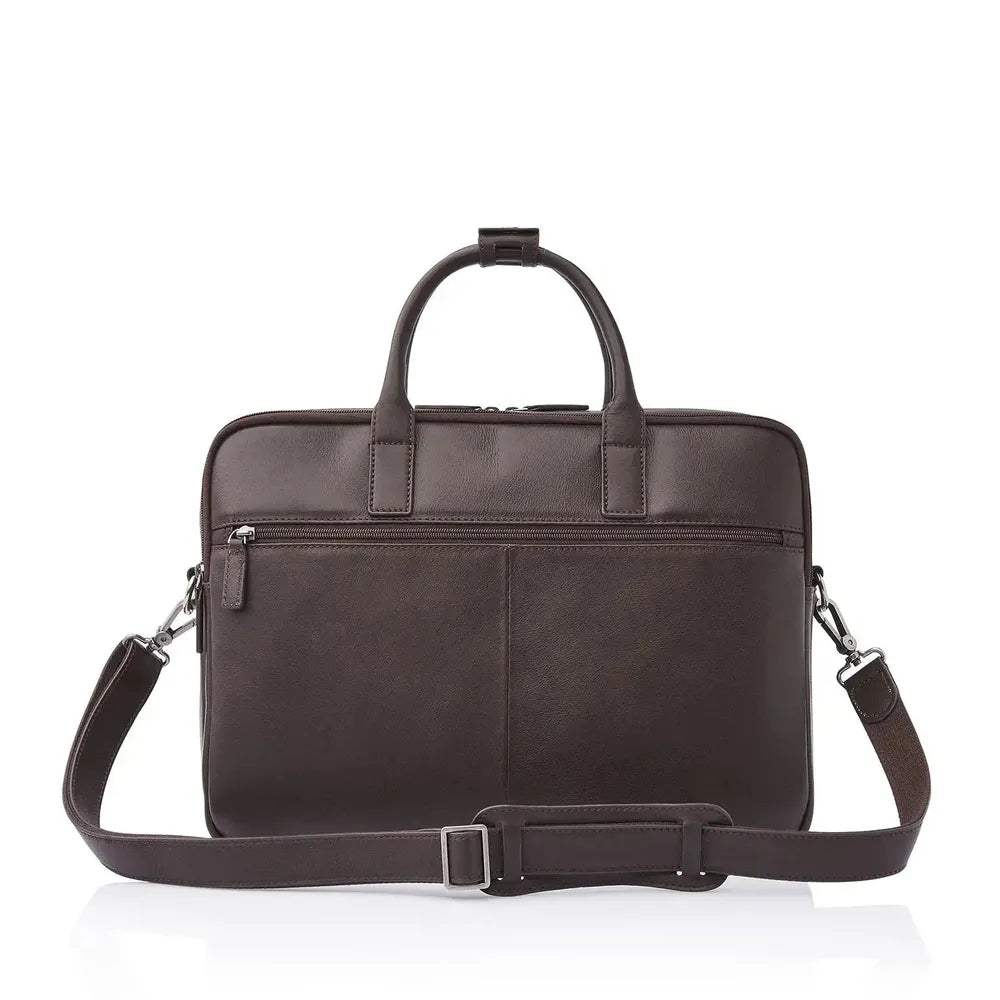 Castelijn & Beerens Laptop-veske med 2 rom 15,6" RFID Mocca-Veske-BagBrokers