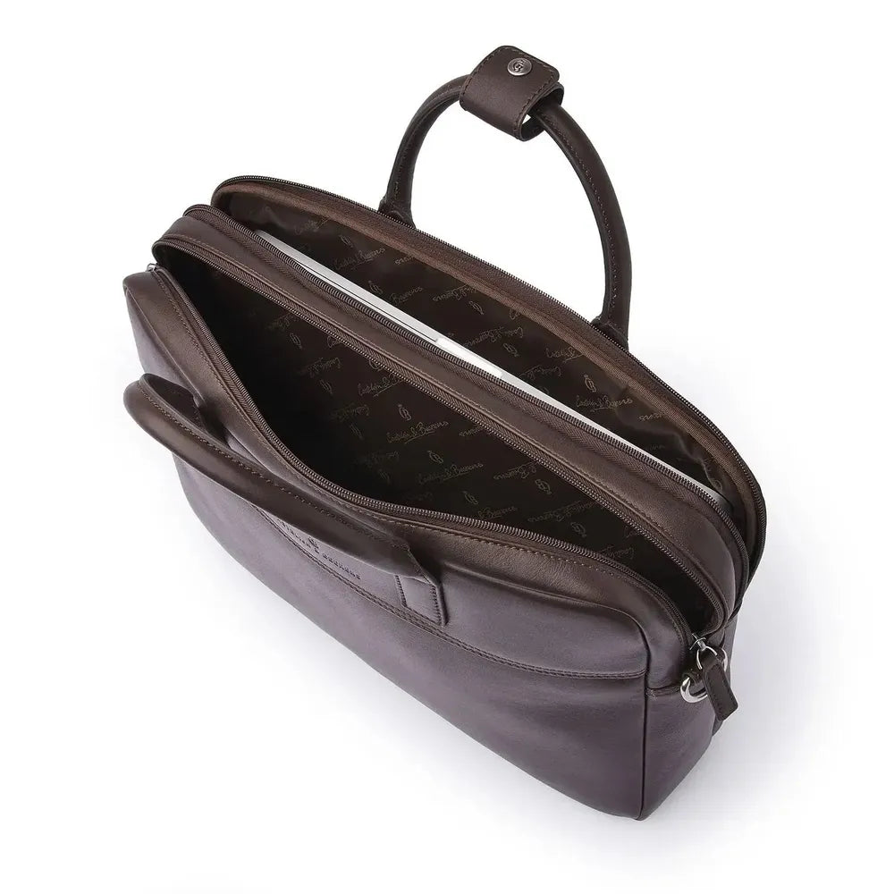 Castelijn & Beerens Laptop-veske med 2 rom 15,6" RFID Mocca-Veske-BagBrokers