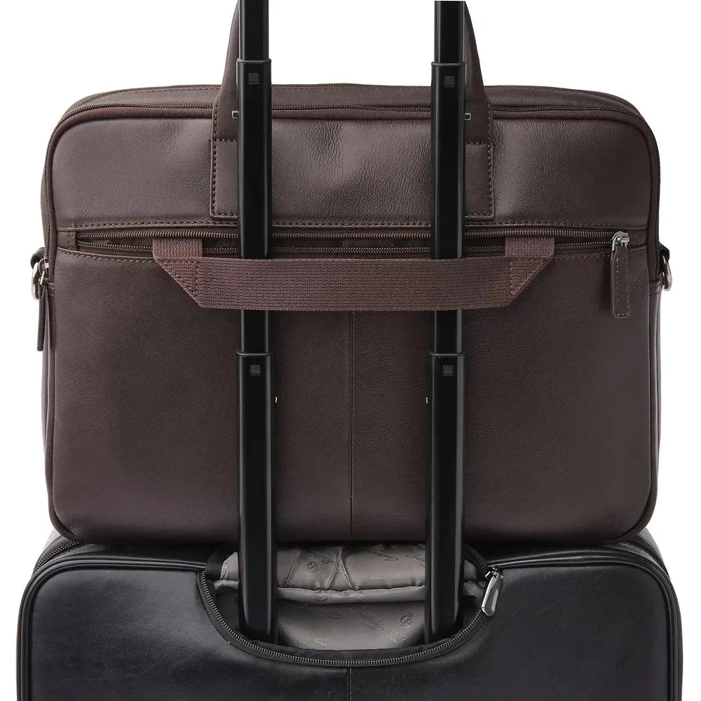 Castelijn & Beerens Laptop-veske med 2 rom 15,6" RFID Mocca-Veske-BagBrokers