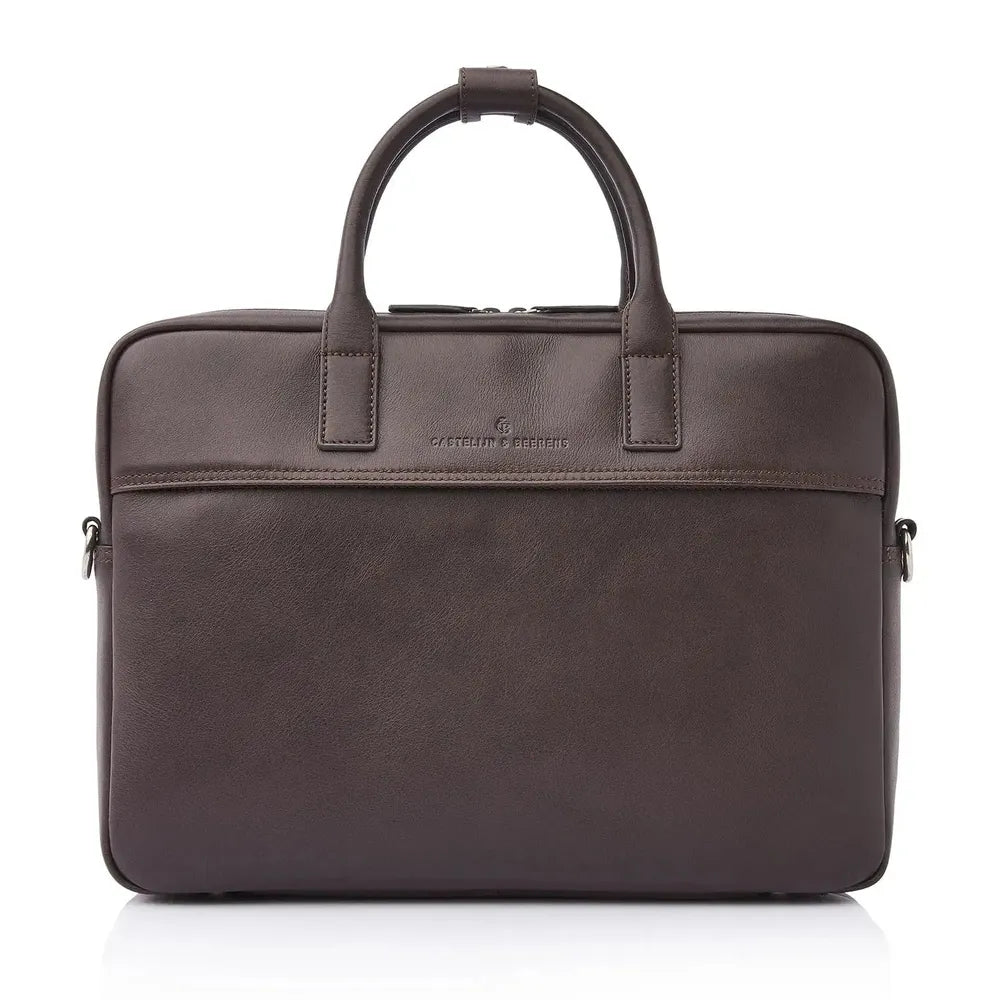 Castelijn & Beerens Laptop-veske med 2 rom 15,6" RFID Mocca-Veske-BagBrokers