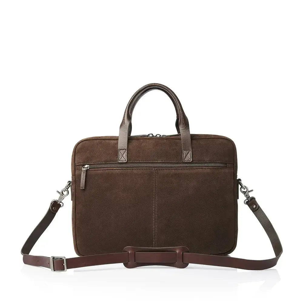 Castelijn & Beerens Nubuck Laptop Bag 15.6" RFID Mocca-Veske-BagBrokers